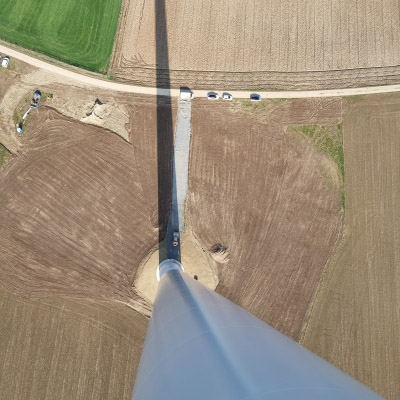 Zustandsüberprüfung einer Windkraftanlage durch energieprofile Ingenieurbüro aus Memmingen