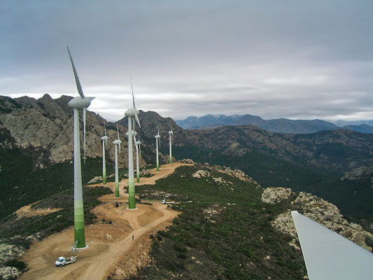 Prüfung Windkraftanlage WEA durch Stephan Glocker energieprofile Memmingen Windpark auf Korsika